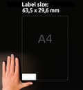 Miniatyrbild 5 av 5: Etikett AVERY avtagb 63,5x29,6mm 675/fp