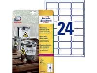 Etikett AVERY Slitst 63,5x33,9 480/FP