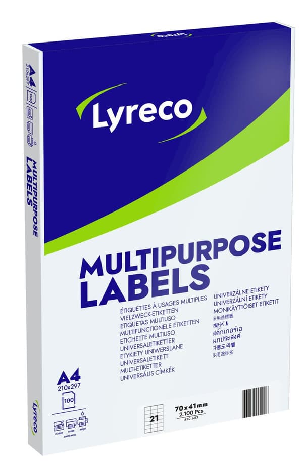 Etikett LYRECO 70x41mm 2100/fp