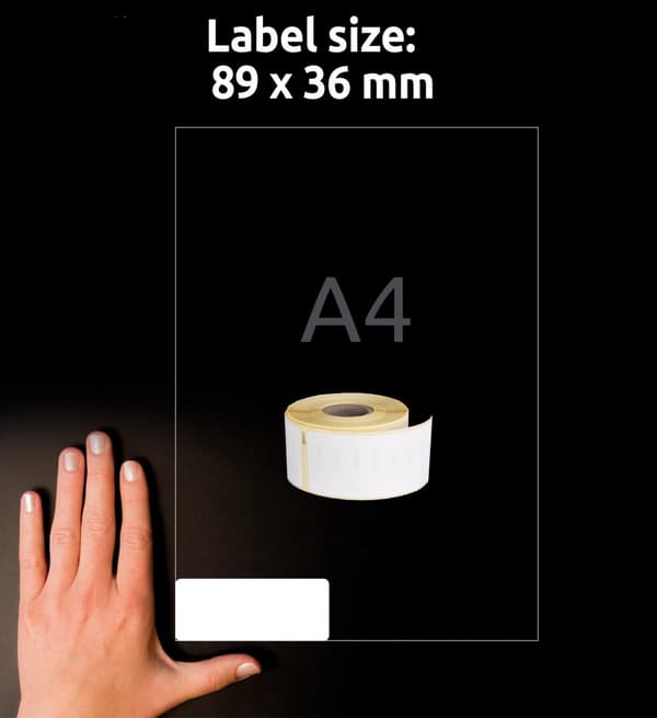 Etikett AVERY på rulle 89x36mm 260/fp
