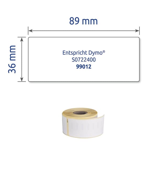 Etikett AVERY på rulle 89x36mm 260/fp