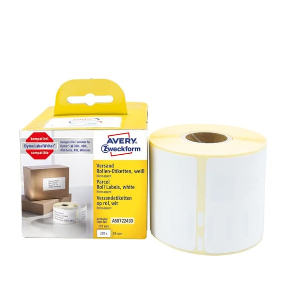 Etikett AVERY på rulle 101x54mm 220/fp