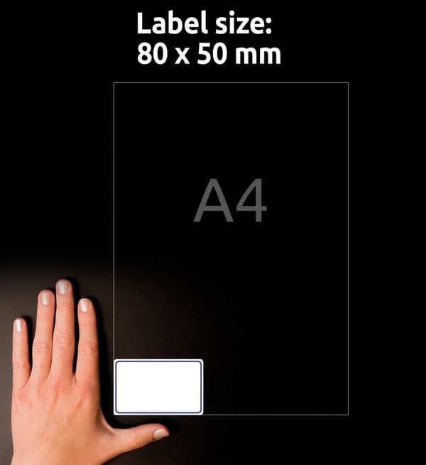Namnskylt AVERY blå 80x50mm 200/fp