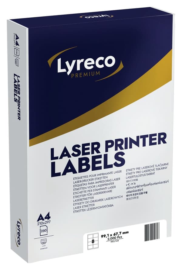 Etikett LYRECO 99,1x67,7mm 2000/fp