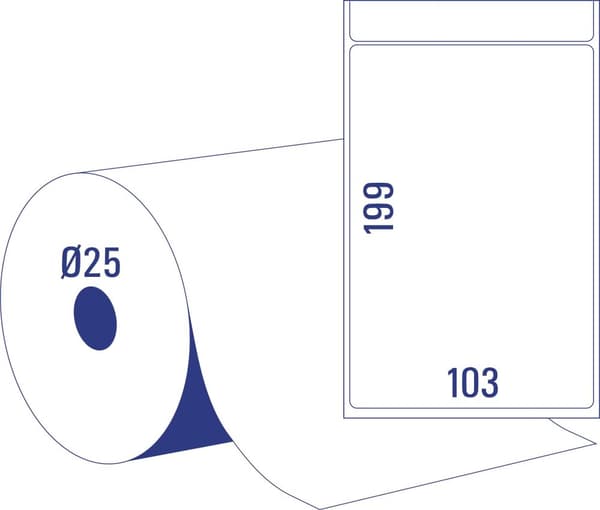 Etikett AVERY 103x199mm 700/fp