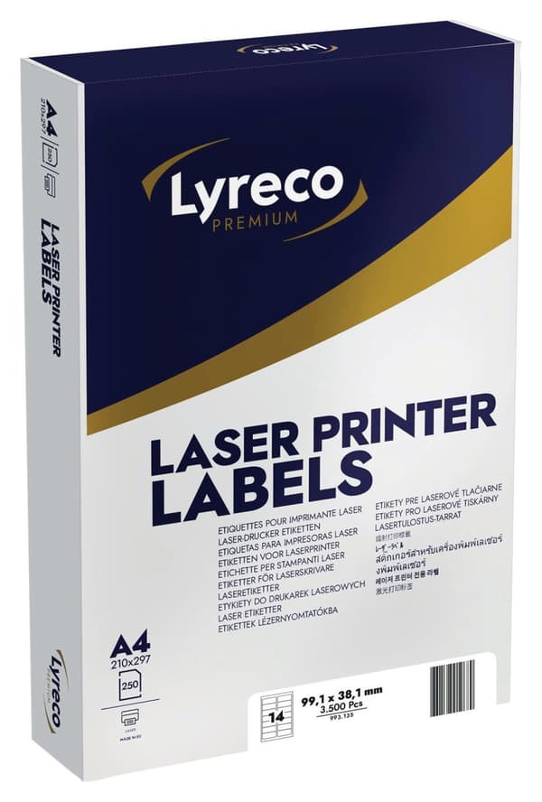 Etikett LYRECO 99,1x38,1mm 3500/fp