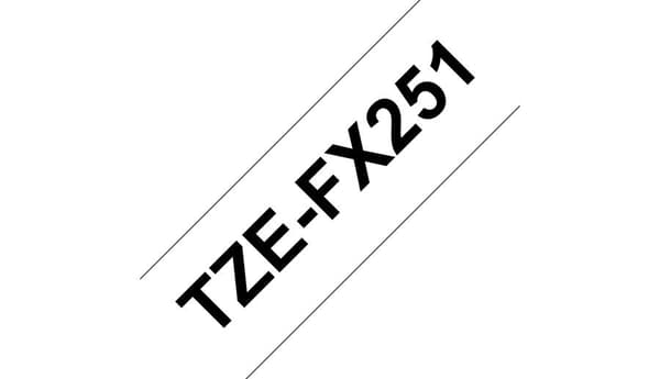 Brother TZeFX251 - Flexitape - Sort på hvidt - Rulle (2,4 cm) - 1 rulle(r) (TZEFX251)