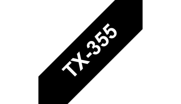 Brother TX - Lamineret tape - Hvid på sort - Rulle (2,4 cm) - 1 rulle(r) (TX-355)