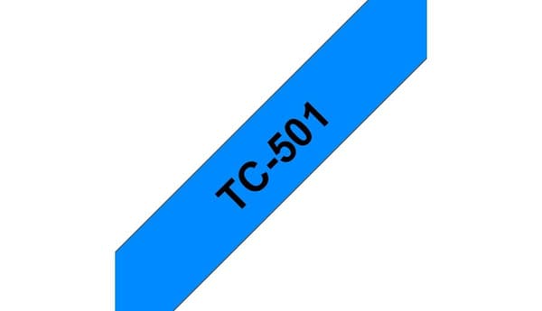 TC-501 - 12 mm - svart på blått för PT-8E/ PT-2000 / PT-3000 / PT-5000