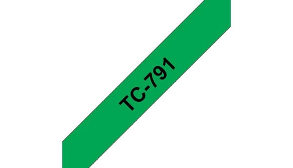 TC-791 - 9 mm - sort på grøn til PT-8E/ PT-2000 / PT-3000 / PT-5000