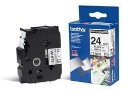 Brother - Sort, hvid - Rulle (2,4 cm x 8 m) ikke-lamineret tape - til P-Touch PT-2400, PT-2430PC, PT-2500PC, PT-350, PT-540C