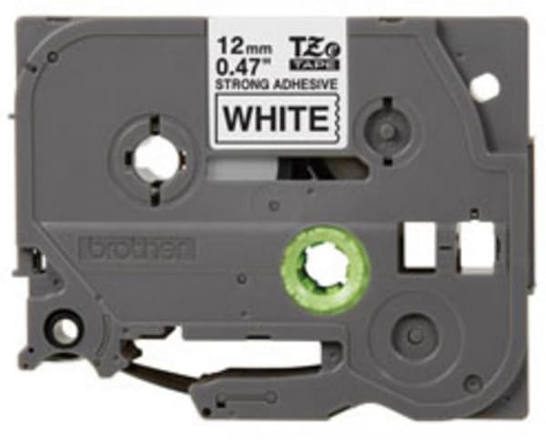 Brother TZe S231 - Lamineret ekstra stærk klæbende tape - sort på hvidt - rulle (1,2cm x 8m) - 1 rulle(r) - til P-Touch 10XX, 11XX, 12XX, 18XX, 2030,