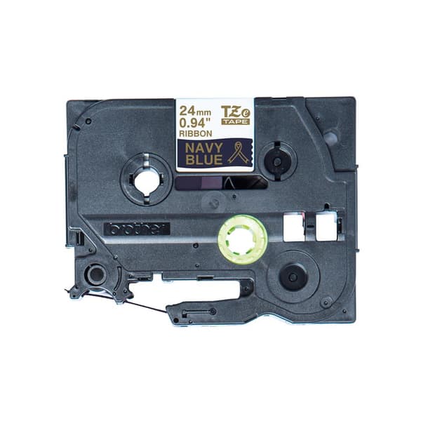 Brother TZe-Rn54 - Silkeagtig - Guld på Navy - Rulle (2,4 cm x 4 m) 1 rulle(r) Tape - til Brother PT-D600, P-Touch PT-3600, D600, D800, E550, P750, P9