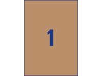 Etikett AVERY kraft 210x297mm brun 25/fp