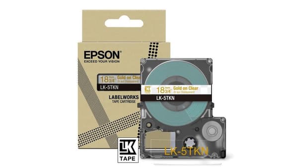 Epson LK-5TKN guld, gennemsigtig