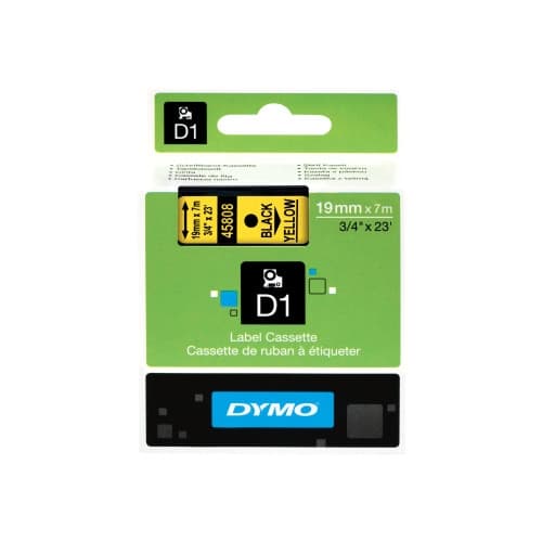 DYMO D1 - etiketttejp - 1 kassett(er) - Rulle (1,9 cm x 7 m)