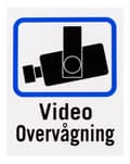 Miniatyrbilde 1 av 4: Danish TV/Video surveillance sign in plastic, 8x10cm, 2-pack