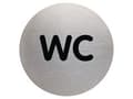 Miniatyrbild 3 av 5: Skylt WC DURABLE 83mm borstat stål
