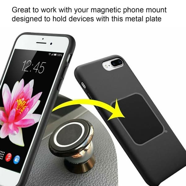 8stk metalplader selvklæbende klistermærke til magnetisk bil monteret magnetisk telefonholder