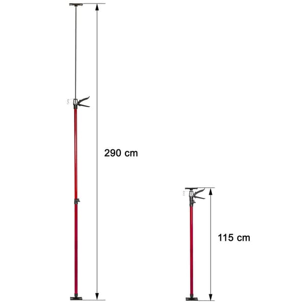 Monteringsstöd 2-pack 115 – 290cm - röd