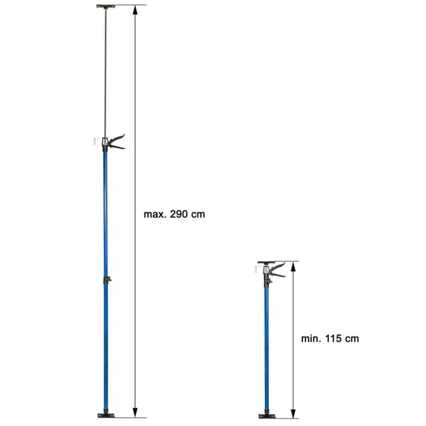 2 loftstøtter 115 – 290cm - blå