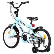 vidaXL børnecykel 16 tommer sort og blå