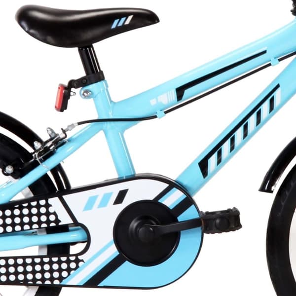 vidaXL børnecykel 16 tommer sort og blå