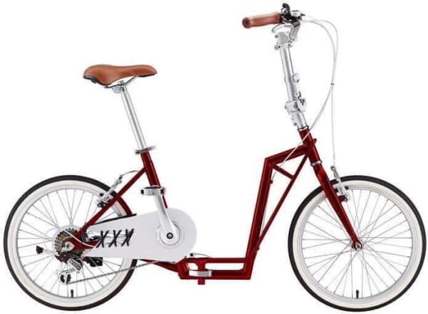 The-sliders Folding bike, scooter 2in1 Lite stylish and comfortable, foldable Burgundy Red