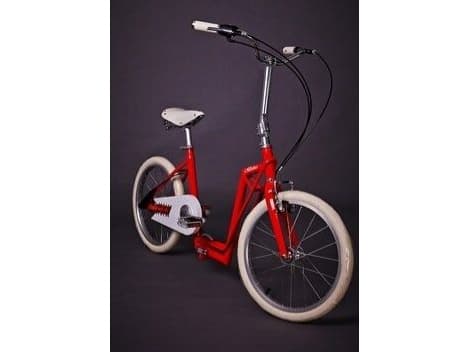 The-sliders Metro Red tasteful and comfortable, foldable bike, 2-in-1 scooter
