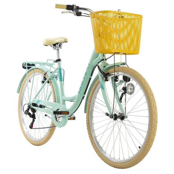 Ladies bicycle 26" or 28'' Cantaloupe different colors with basket frame size 44 cm KS Cycling