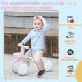 Miniatyrbillede 7 af 9: Balancecykel til børn, 56x27x39 cm, Pink og Hvid