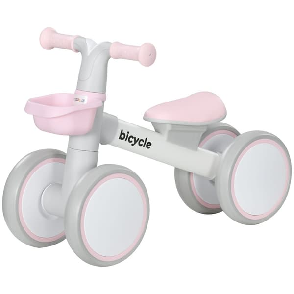 Balancecykel til børn, 56x27x39 cm, Pink og Hvid