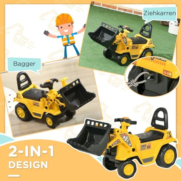 Ride-On Legetøj, 80x26.5x39 cm, Gul