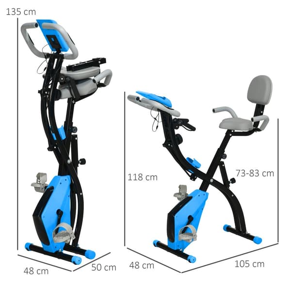 Harjoituspyörä, X-Bike 2-in-1, 105x48 cm, sininen ja harmaa