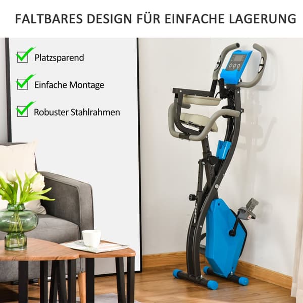 Harjoituspyörä, X-Bike 2-in-1, 105x48 cm, sininen ja harmaa