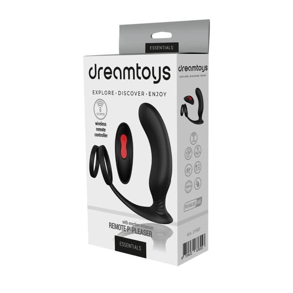 Anal vibrator Dream Toys Essentials P-Pleaser Svart