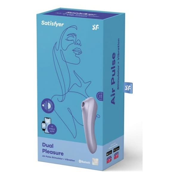 Sugstimulator för klitoris Satisfyer Dual Pleasure Purpur