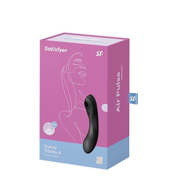 Dubbelvibrator Dual Stimulation Vibe Satisfyer CURVY TRINITY 4 Svart