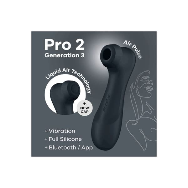 Sugstimulator för klitoris Satisfyer Pro 2 Generation 3 Svart