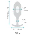 Miniatyrbild 6 av 9: Analplugg B-Vibe Vibrating Snug 3 Blå (3,7 x 13,8 x 1 cm)