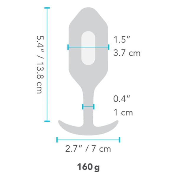 Analplugg B-Vibe Vibrating Snug 3 Blå (3,7 x 13,8 x 1 cm)