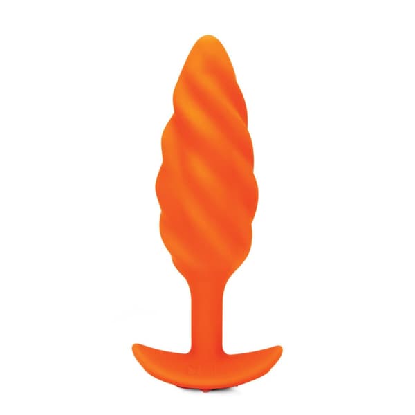 Vibrerande anuspropp B-Vibe Swirl Texture Orange