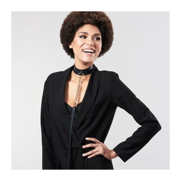Maze Halsband med koppel Svart Bijoux Indiscrets 11116