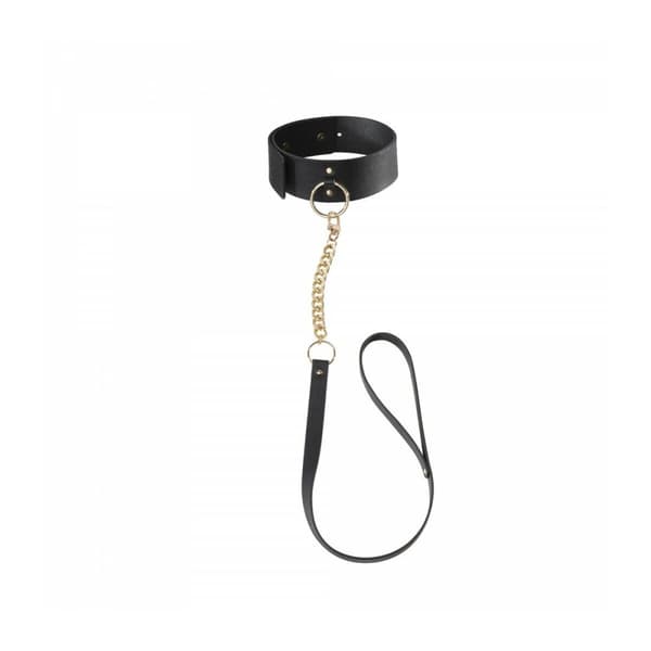 Maze Halsband med koppel Svart Bijoux Indiscrets 11116