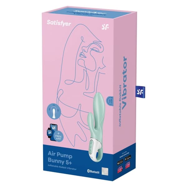 Dual Stimulation Vibe Satisfyer Air Pump Bunny 5 Grøn