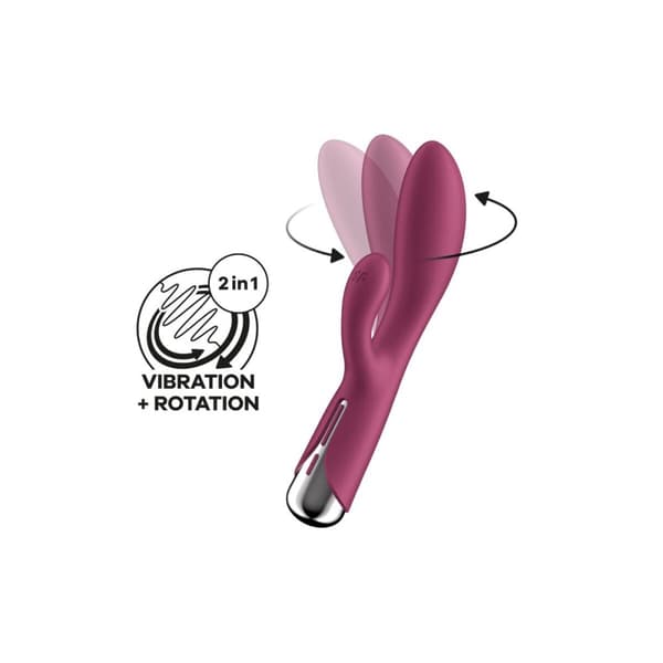 Dual Stimulation Vibe Satisfyer Spinning Rabbit 1 Rød
