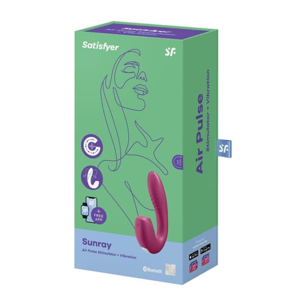 Dual Stimulation Vibe Supernova Insertable Satisfyer Sunray Rød Fuchsia