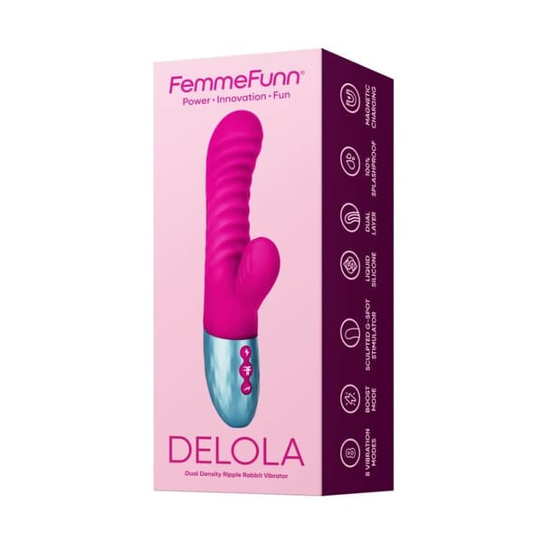 Dubbelvibrator Dual Stimulation Vibe FemmeFunn Delola Rosa