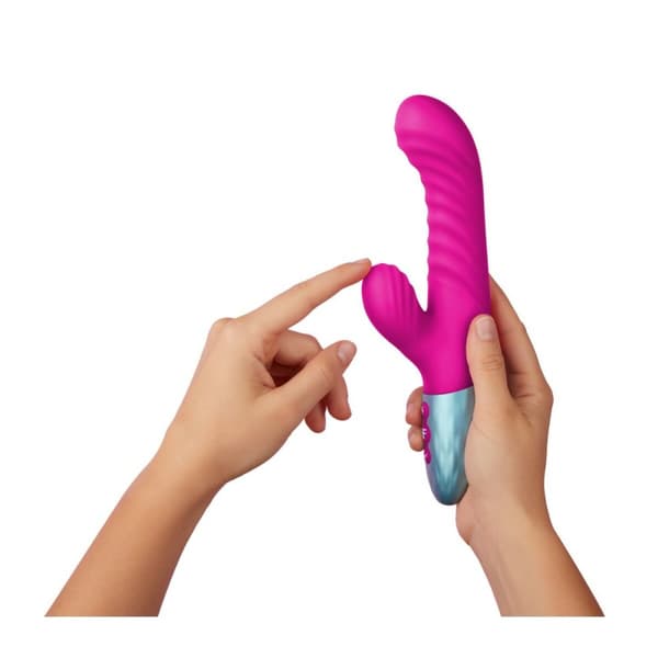 Dubbelvibrator Dual Stimulation Vibe FemmeFunn Delola Rosa