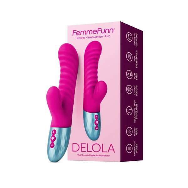 Dubbelvibrator Dual Stimulation Vibe FemmeFunn Delola Rosa